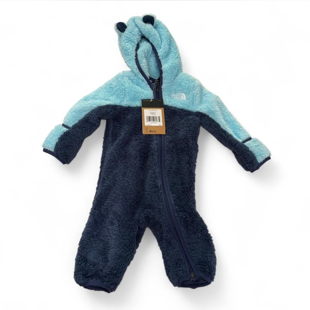 The North Face Infant Fleece Jacket in Light Blue and Navy 3-6 months New